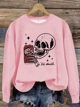 Printed pullover sweatshirt sweatshirt