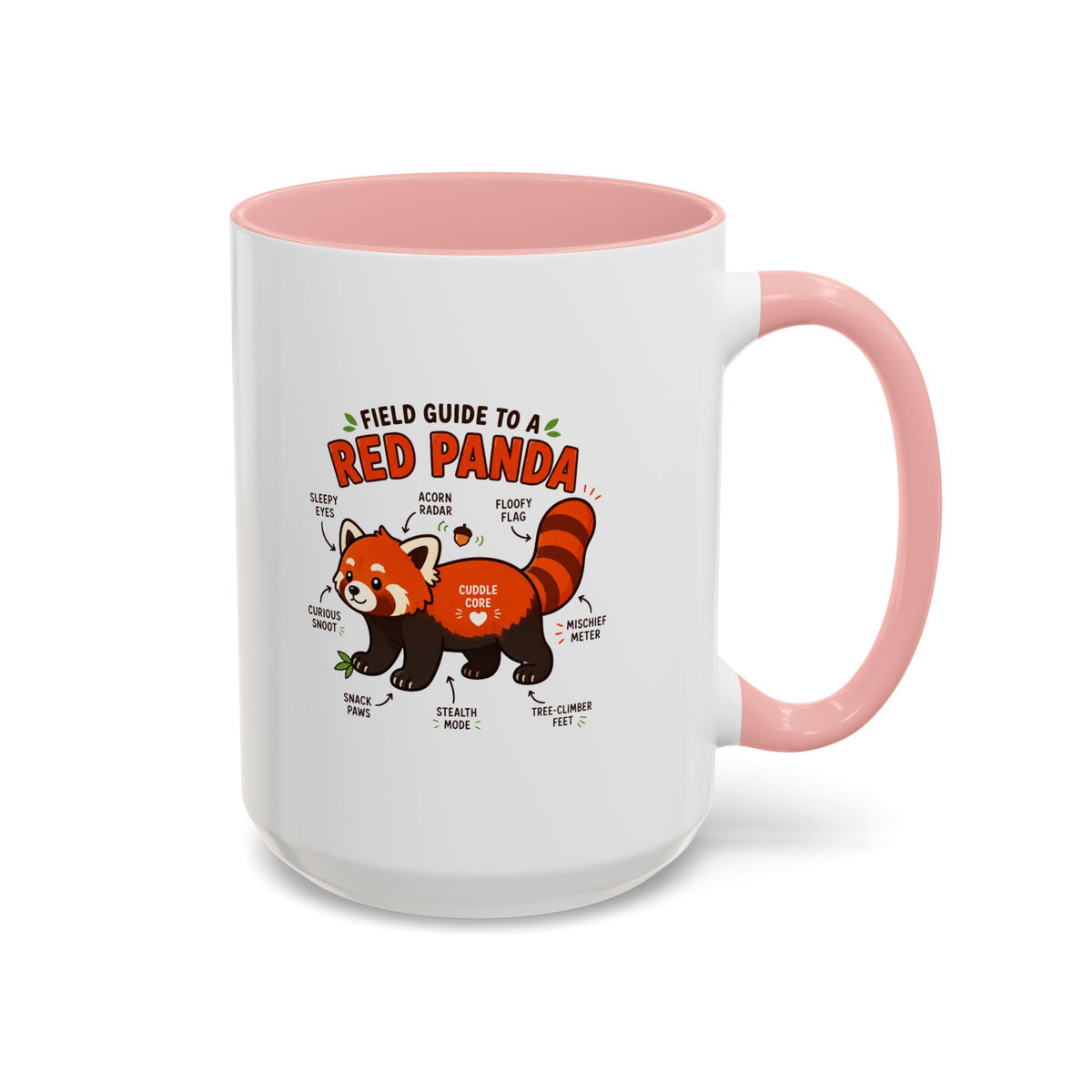 Red Panda Mug, Funny Field Guide Coffee Cup, Cute Wildlife Gift for Red Panda Lover, Zookeeper Present, Animal Birthday Gift for Kids