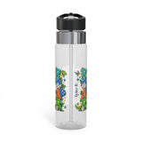 Personalized Dinosaur Water Bottle for Boys | Custom Name 20oz Kids School & Sports Bottle
