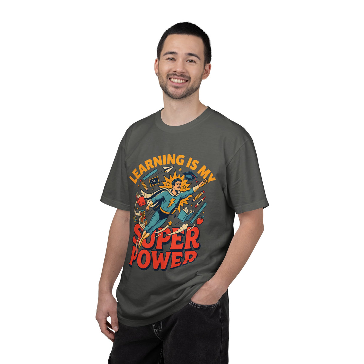 Teacher Superhero Comfort Colors Shirt, Learning Is My Super Power Tee, Teacher Appreciation Gift, Back To School Educator Shirt