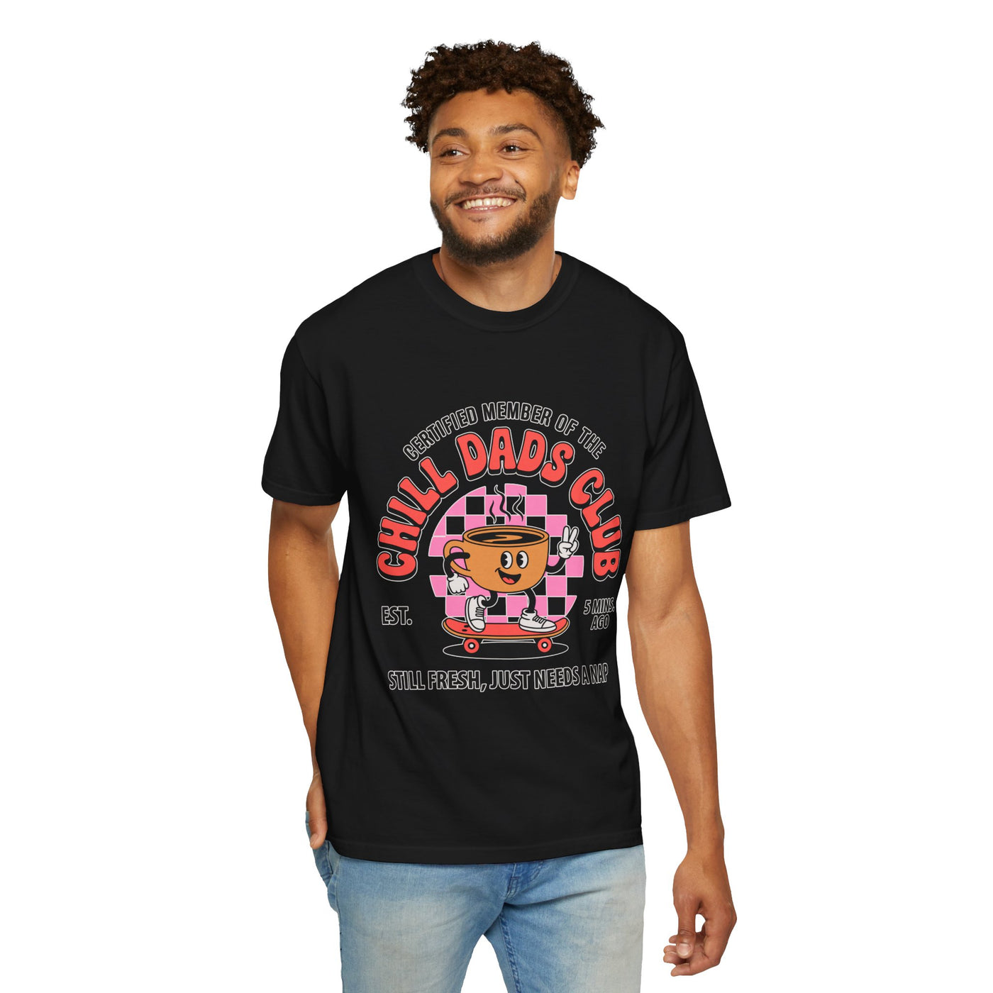 Chill Dads Club Shirt, Funny Dad Coffee T-Shirt, Tired Dad Graphic Tee, Cool Father Gift, New Dad Shirt, Coffee Lover Tee