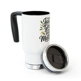 Matcha Lover Travel Mug with Handle, Just a Girl Who Loves Matcha, Green Tea Coffee Cup, Cute Cafe Gift for Her, Cozy Drinkware