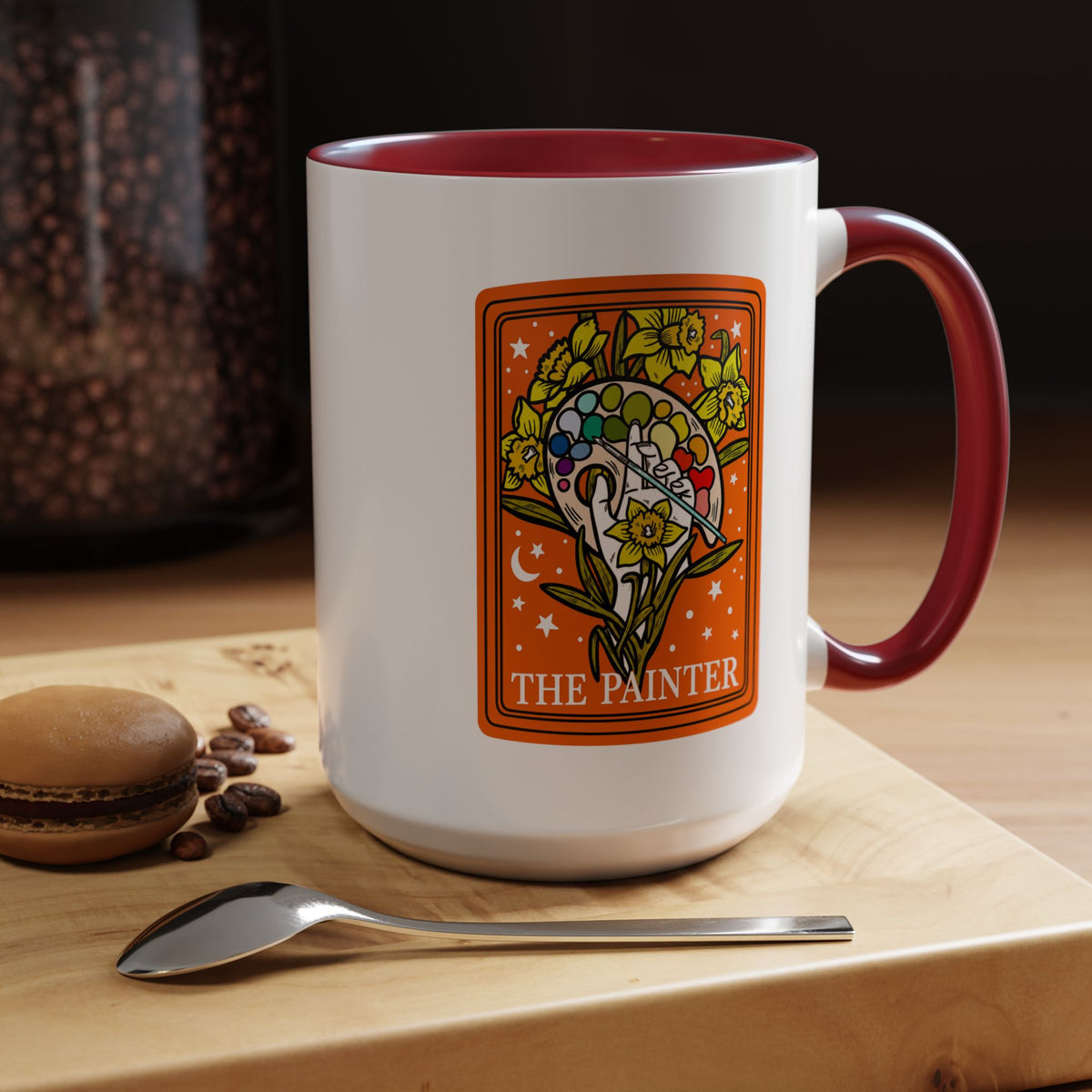 Painter Tarot Card Mug, Artist Coffee Mug, Creative Artist Gift, The Painter Art Lover Cup, Unique Painting Gift for Women and Men