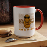 Born to Be a Boss Mug, Funny Boss Coffee Mug, Leadership Gift for Manager, Entrepreneur Coffee Cup, Office Desk Gift