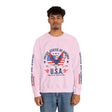 United We Stand Sweatshirt, American Eagle USA Pullover, Patriotic Flag Top, Vintage Americana Clothing, Fourth of July Gift for Women