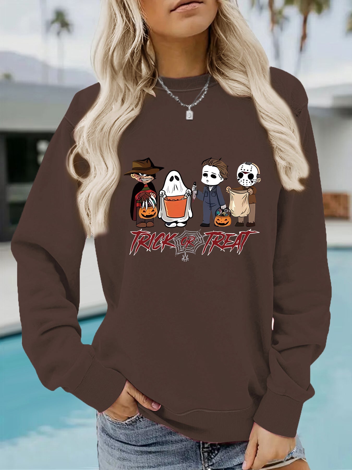 Printed pullover sweatshirt sweatshirt