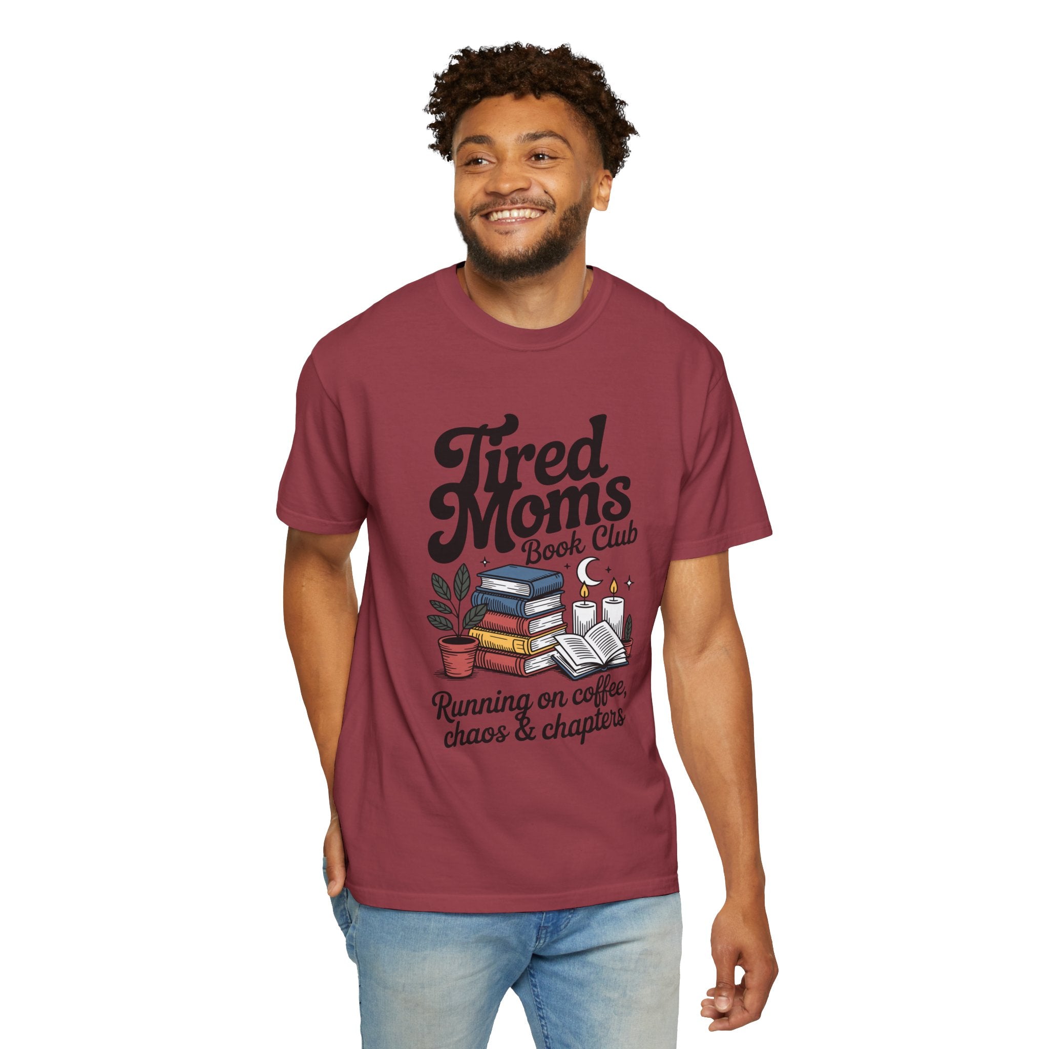 Comfort Colors Tired Moms Book Club Shirt, Book Lover Mom Tee, Reading Mom Shirt, Coffee and Books Graphic Tee, Booktok Gift