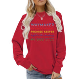 Round neck WAYMAKER printed pullover sweatshirt sweatshirt