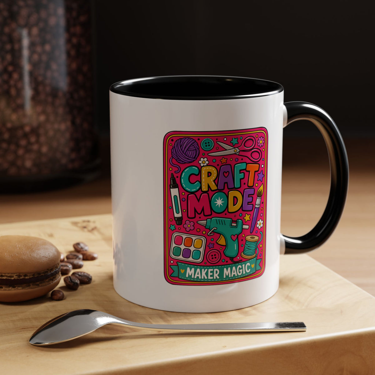 Craft Lover Coffee Mug, Craft Mode Maker Magic Mug, Gift for Crafters and DIY Enthusiasts, Creative Hobby Coffee Cup for Makers