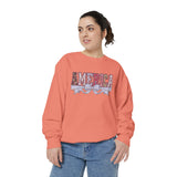 Patriotic America Bow Sweatshirt, Coquette USA Crewneck for Women, Vintage Americana Pullover, Fourth of July Sweatshirt Gift