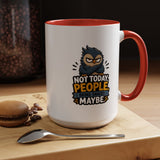 Not Today People Mug, Funny Owl Coffee Cup, Introvert Humor Gift for Coworker, Funny Snack Lover Present, Sarcastic Office Drinkware