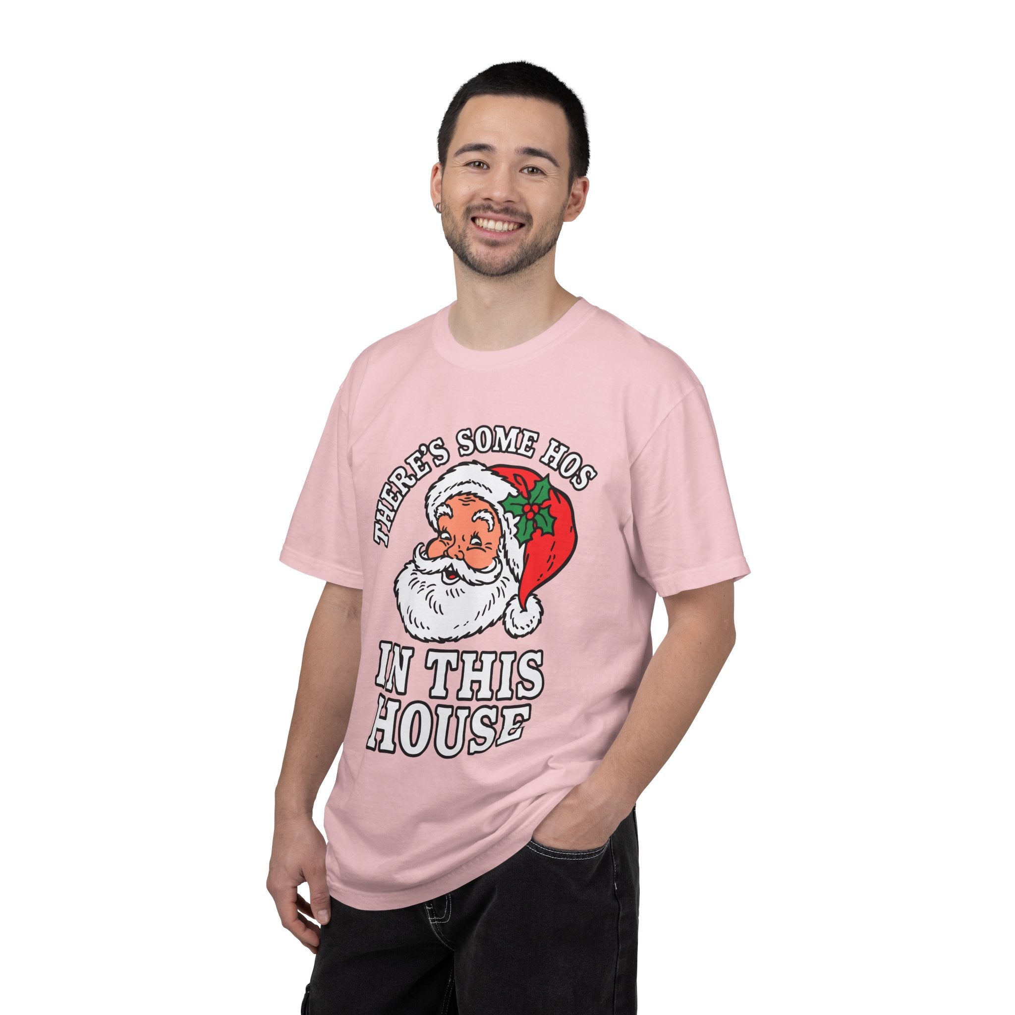 There's Some Ho's in This House Shirt, Funny Santa Christmas T-Shirt, Adult Holiday Party Tee, Naughty Xmas Gift for Friends or Family