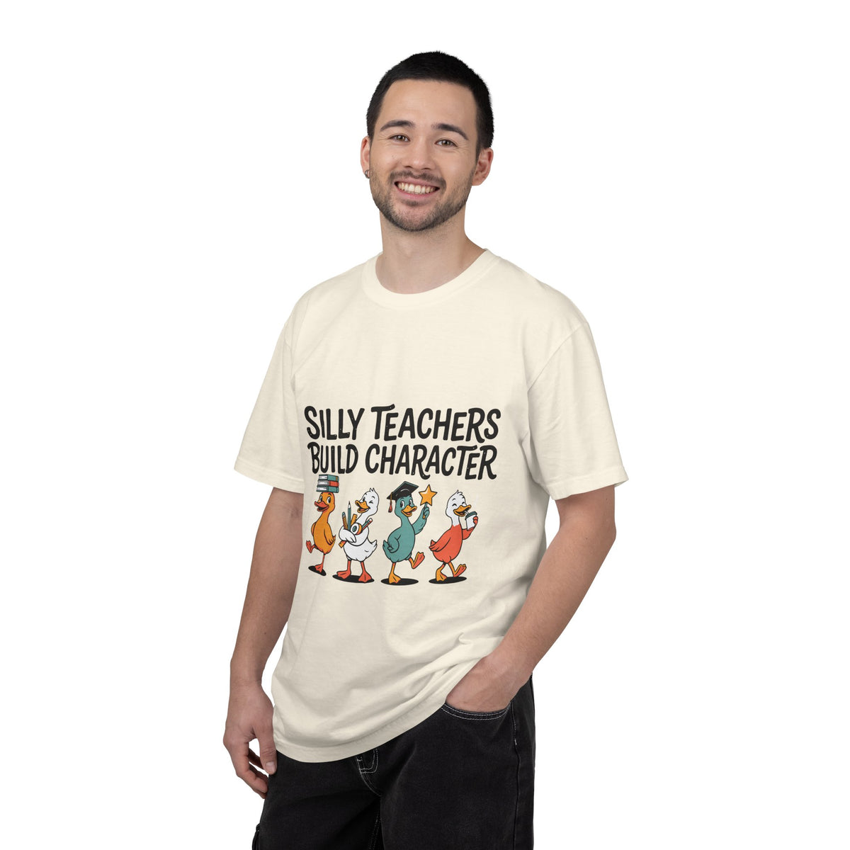 Funny Teacher Comfort Colors Shirt, Silly Teachers Build Character Tee, Teacher Appreciation Gift, Elementary School Teacher Shirt