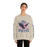 250th Anniversary Sweatshirt, United States Eagle Pullover, USA 1776 2026 Top, Independence Day Gift, Patriotic Americana Clothing