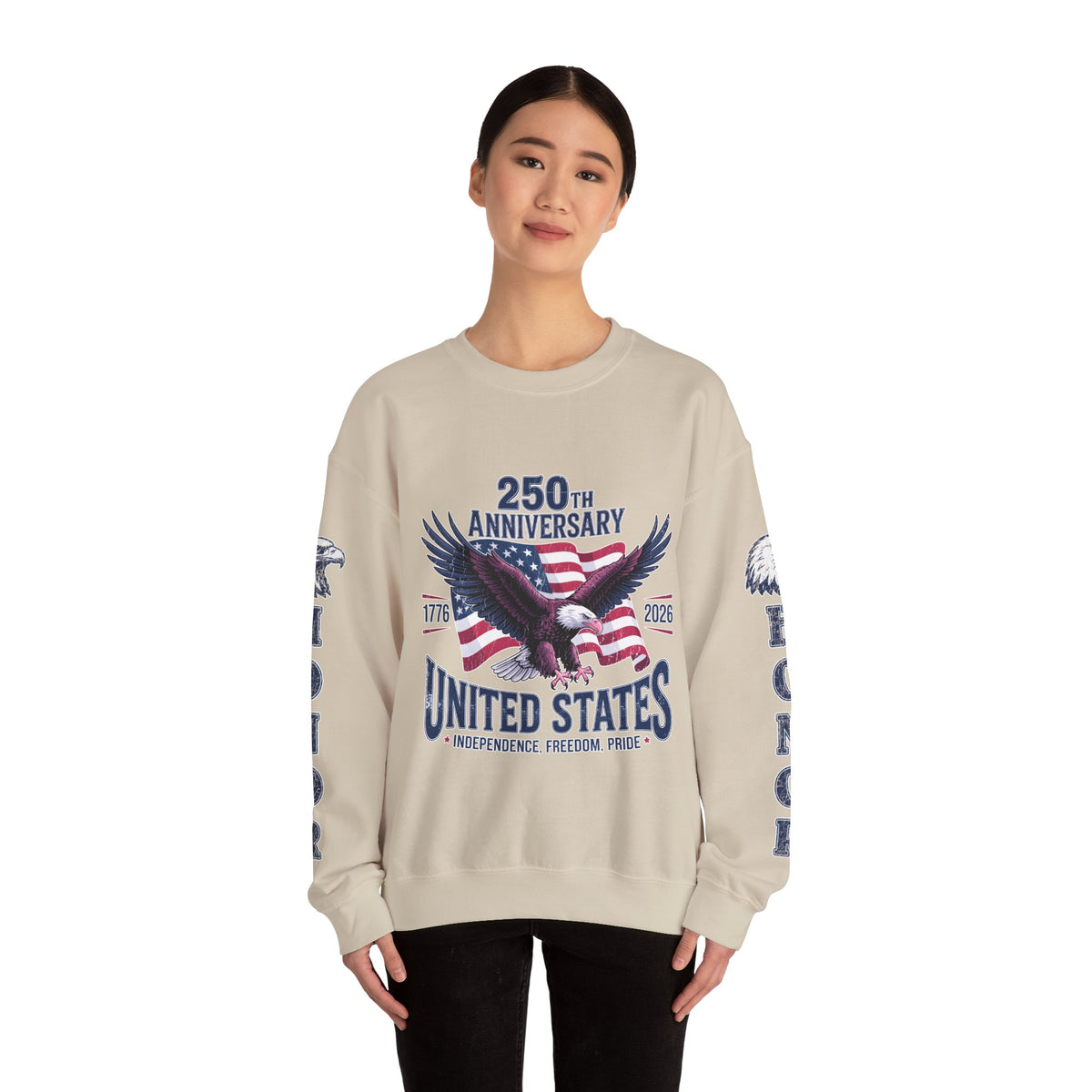 250th Anniversary Sweatshirt, United States Eagle Pullover, USA 1776 2026 Top, Independence Day Gift, Patriotic Americana Clothing