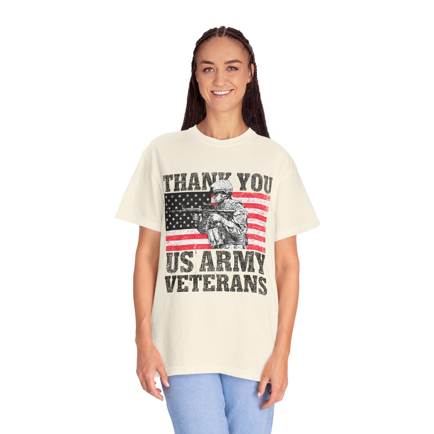 Thank You US Army Veterans Shirt, Patriotic Soldier T-Shirt, Military Appreciation Gift, American Flag Tee for Veterans Day or Retirement