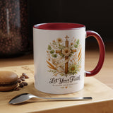 Christian Faith Inspirational Mug, Let Your Faith Be Bigger Than Your Fear Coffee Mug, Religious Gift for Women, Prayer Mug