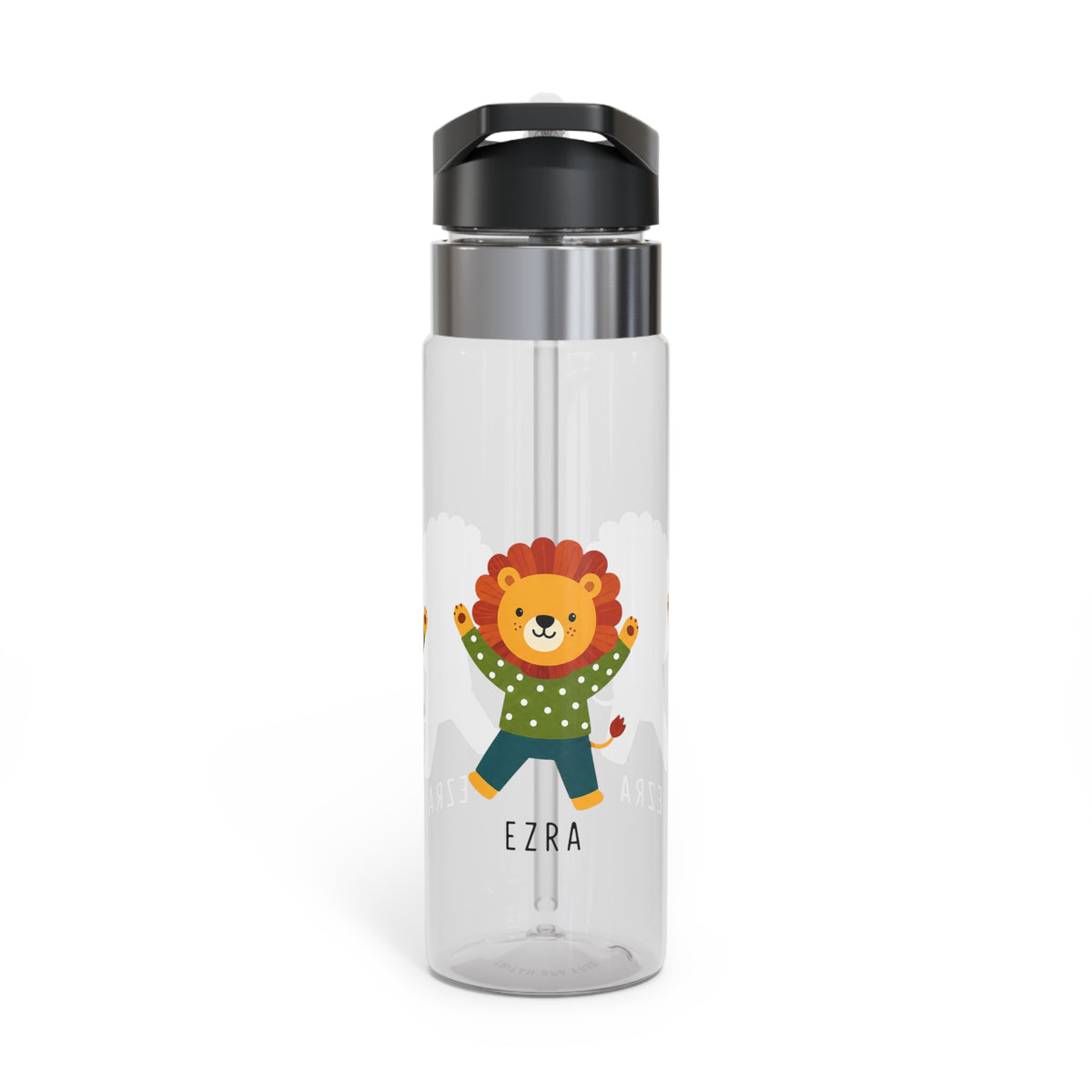 Personalized Lion Kids Water Bottle, Cute Safari Animal Gift, Boy Birthday Bottle, Jungle Theme School Bottle, Toddler Hydration Gift