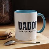 Personalized Daddy Coffee Mug with Kids Names, Custom Dad Mug Gift from Children, Father's Day Coffee Cup, Birthday Gift for Daddy