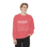 Military Veteran Definition Sweatshirt, Funny Veteran Crewneck, Sarcastic Armed Forces Gift, Retirement Pullover for Proud Service Member