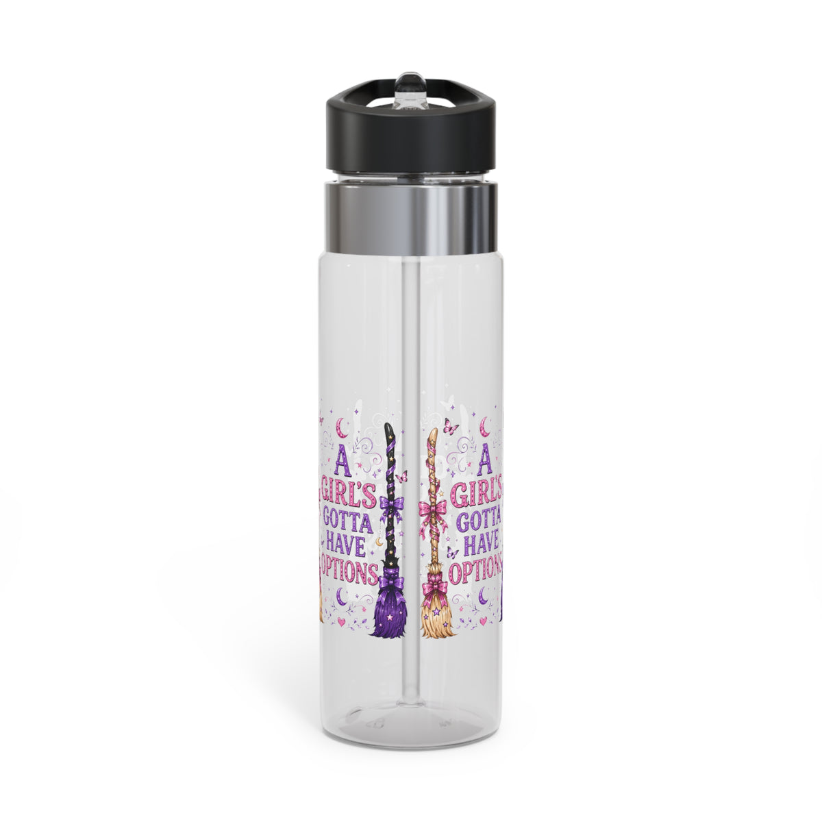 Witchy Water Bottle for Women, Transparent Water Bottle, A Girl's Gotta Have Options, Magical Gift for Her, Cute Witch Drinkware