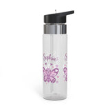 Cute Butterfly Personalized Water Bottle, Custom Name Drink Bottle, School Gift, Butterfly Lover Present, Birthday Gift, Reusable Bottle