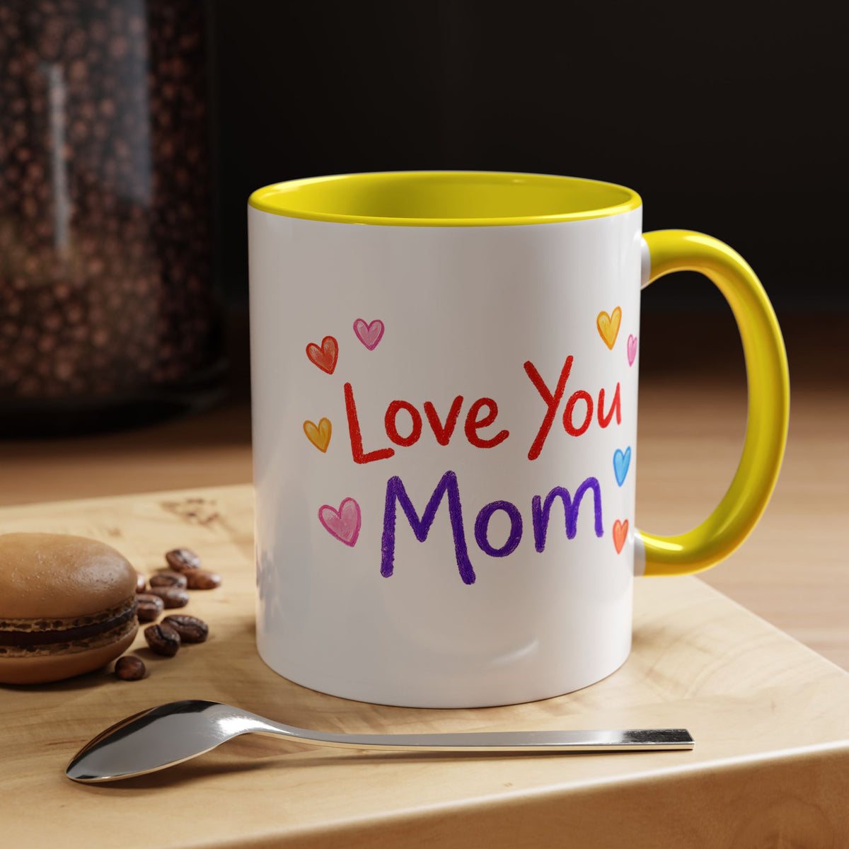 Love You Mom Mug, Mother's Day Coffee Mug Gift, Cute Mom Appreciation Mug, Gift from Daughter or Son, Everyday Mom Cup