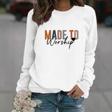 Round neck MADETO printed pullover sweatshirt sweatshirt
