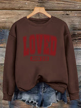 Loose velvet sweatshirt
