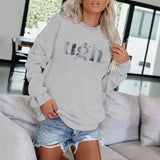 Round neck fleece hoodie