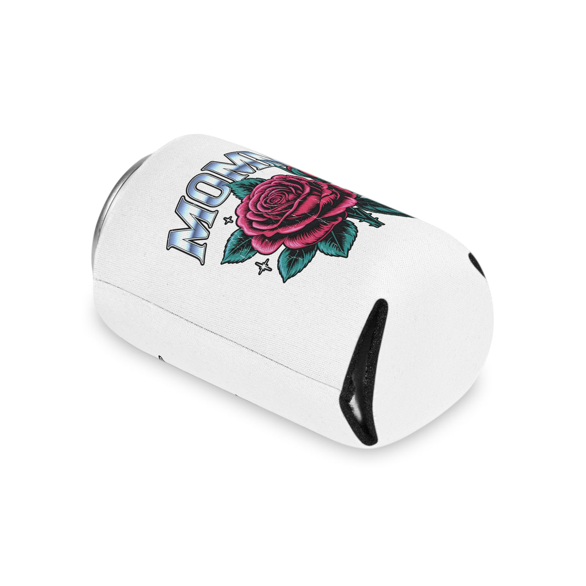 Mommy Rose Can Cooler, Pink Floral Drink Sleeve, Mother's Day Gift for Mom, Birthday Present for Mama and Floral Lovers