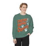 Coffee Lover Halloween Sweatshirt, Freshly Brewed Coffee Ghost Pullover, Cute Spooky Season Gift for Barista and Caffeine Fan, Gift for Her
