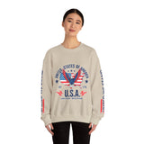 United We Stand Sweatshirt, American Eagle USA Pullover, Patriotic Flag Top, Vintage Americana Clothing, Fourth of July Gift for Women
