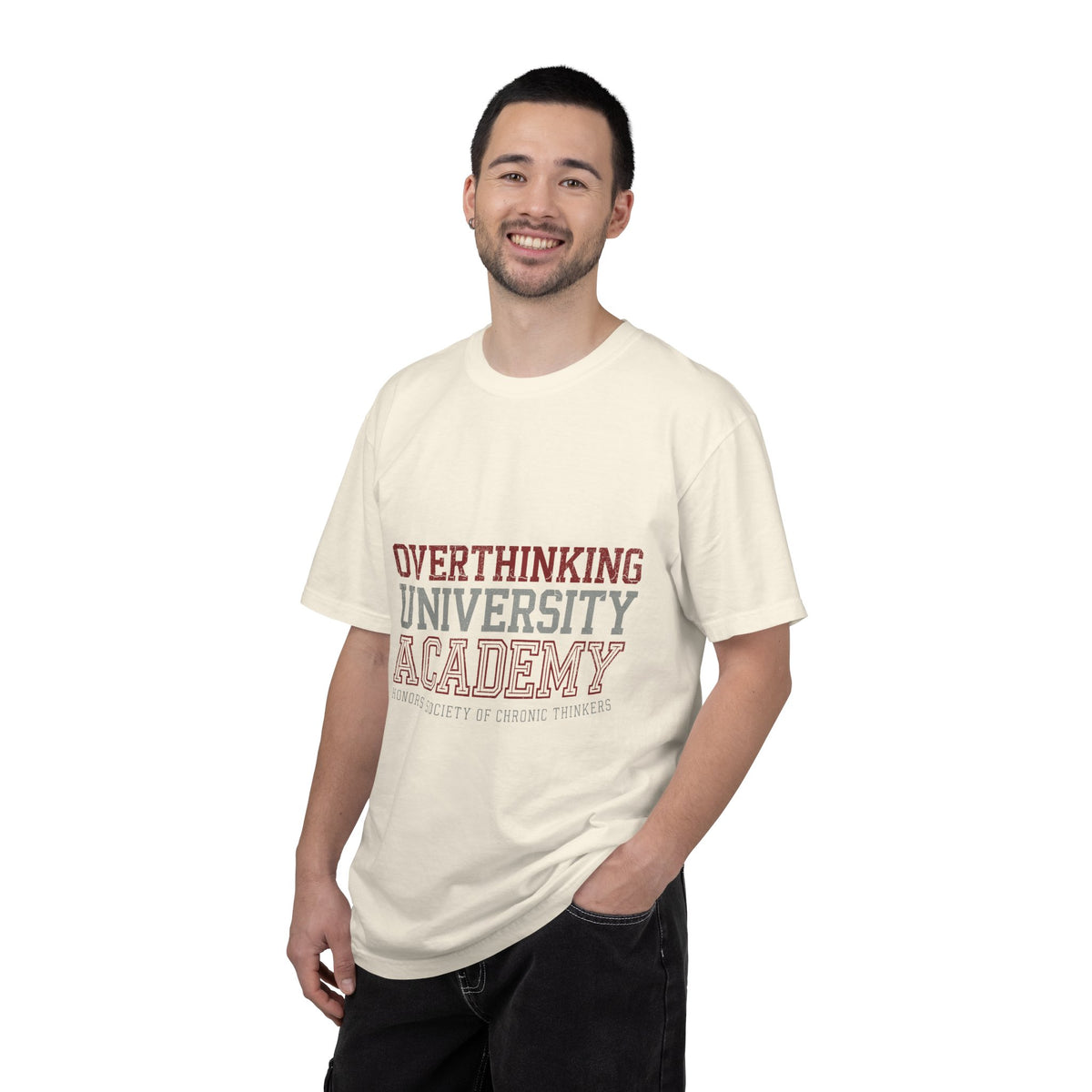 Overthinking University T-Shirt, Funny Anxiety Graphic Tee, Chronic Thinker Gift, College Student Shirt, Sarcastic College Campus Outfit
