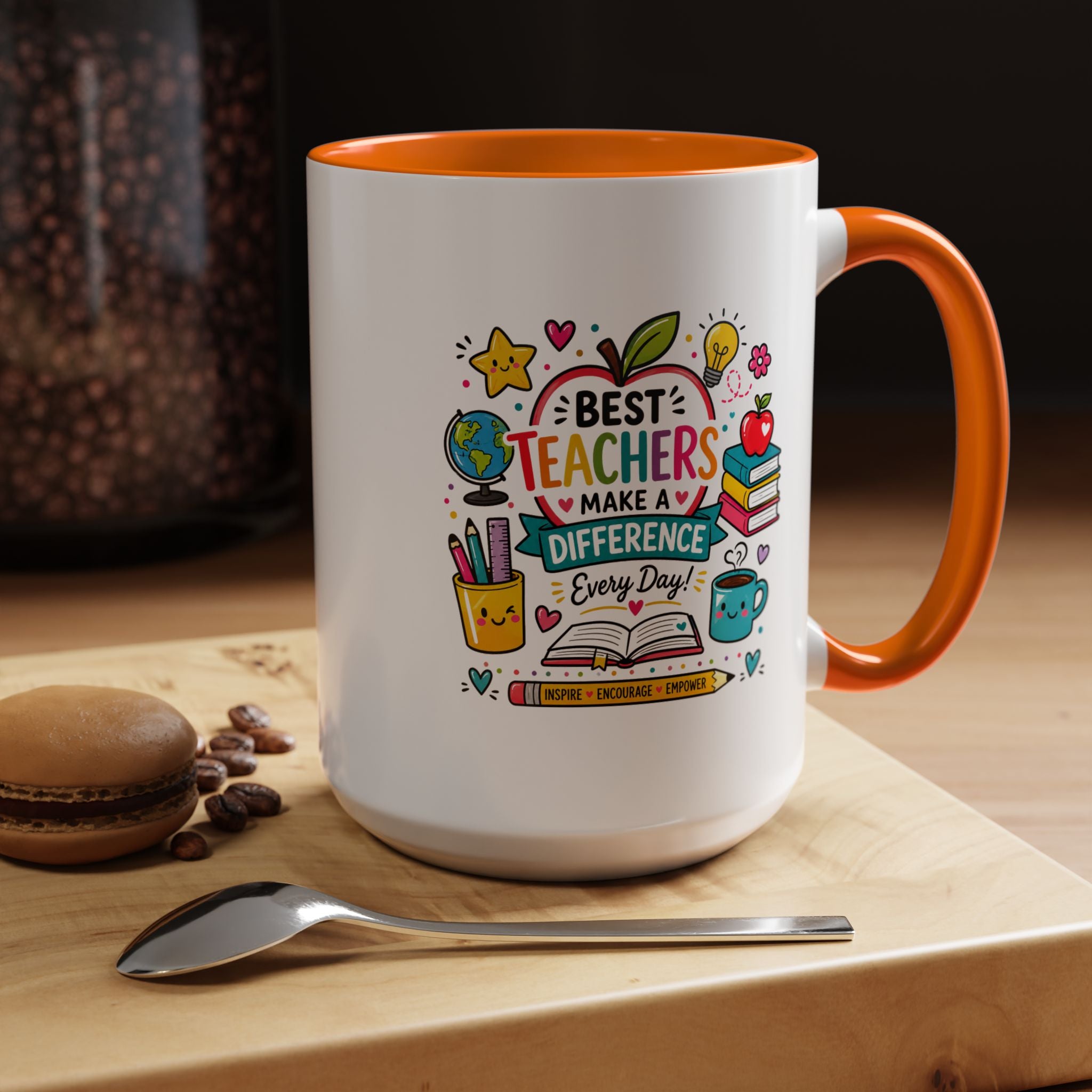 Best Teacher Appreciation Mug, Teachers Make a Difference Coffee Cup, Thank You Gift for Educator, End of Year or Christmas Keepsake