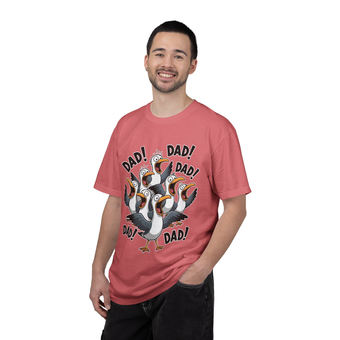 Funny Dad Life Comfort Colors Shirt, Dad Dad Dad Seagull Tee, Fatherhood Humor Graphic Shirt, Father's Day Gift for Dad