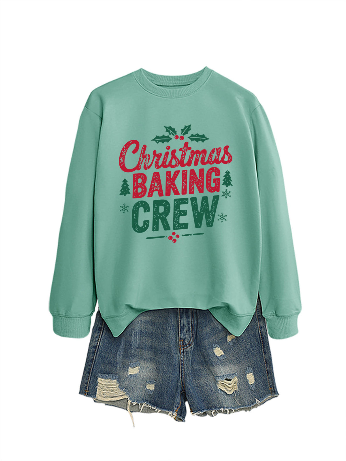 Ladies' Christmas baking crew sweatshirt