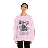 Stand for the Flag Kneel for the Cross Sweatshirt, Patriotic Christian Crewneck, American Flag Pullover, Faith Gift, Fourth of July Top