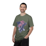 Bald Eagle American Flag Shirt, Retro Patriotic Graphic, Gift for USA Pride Fans, Fourth of July Celebrations and Everyday Clothing