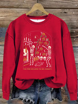 Printed pullover sweatshirt sweatshirt
