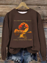 Printed pullover sweatshirt sweatshirt