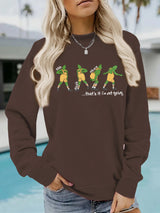 Cartoon letter printed pullover sweatshirt sweatshirt