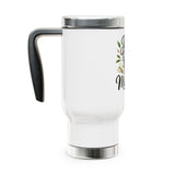 Matcha Lover Travel Mug with Handle, Just a Girl Who Loves Matcha, Green Tea Coffee Cup, Cute Cafe Gift for Her, Cozy Drinkware