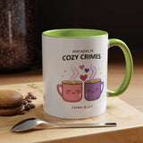 Partners in Cozy Crimes Mug, Personalized Best Friend Coffee Mug, Custom Name Friendship Gift for Women