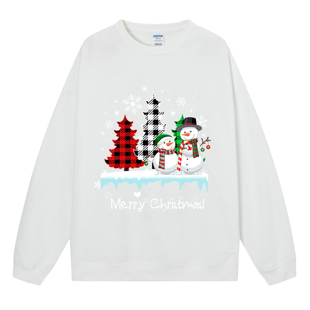 Christmas ladies' top snowman Christmas tree sweatshirt