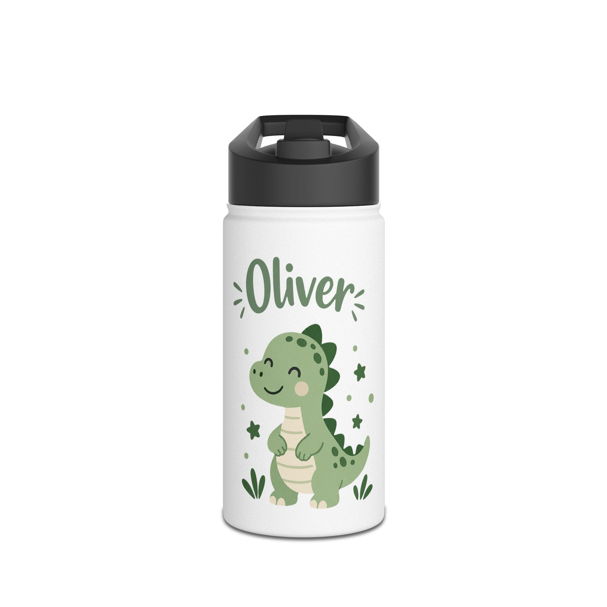 Dinosaur Personalized Water Bottle, Custom Name Drink Bottle, Adventure Gift, Kids School Bottle, Birthday Gift, Reusable Hydration Bottle