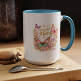 To My Wonderful Mum Butterfly Mug, Floral Mom Coffee Mug, Mother's Day Gift for Mum, Butterfly Coffee Cup, Mom Appreciation Gift