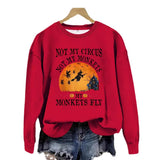 Printed pullover sweatshirt sweatshirt