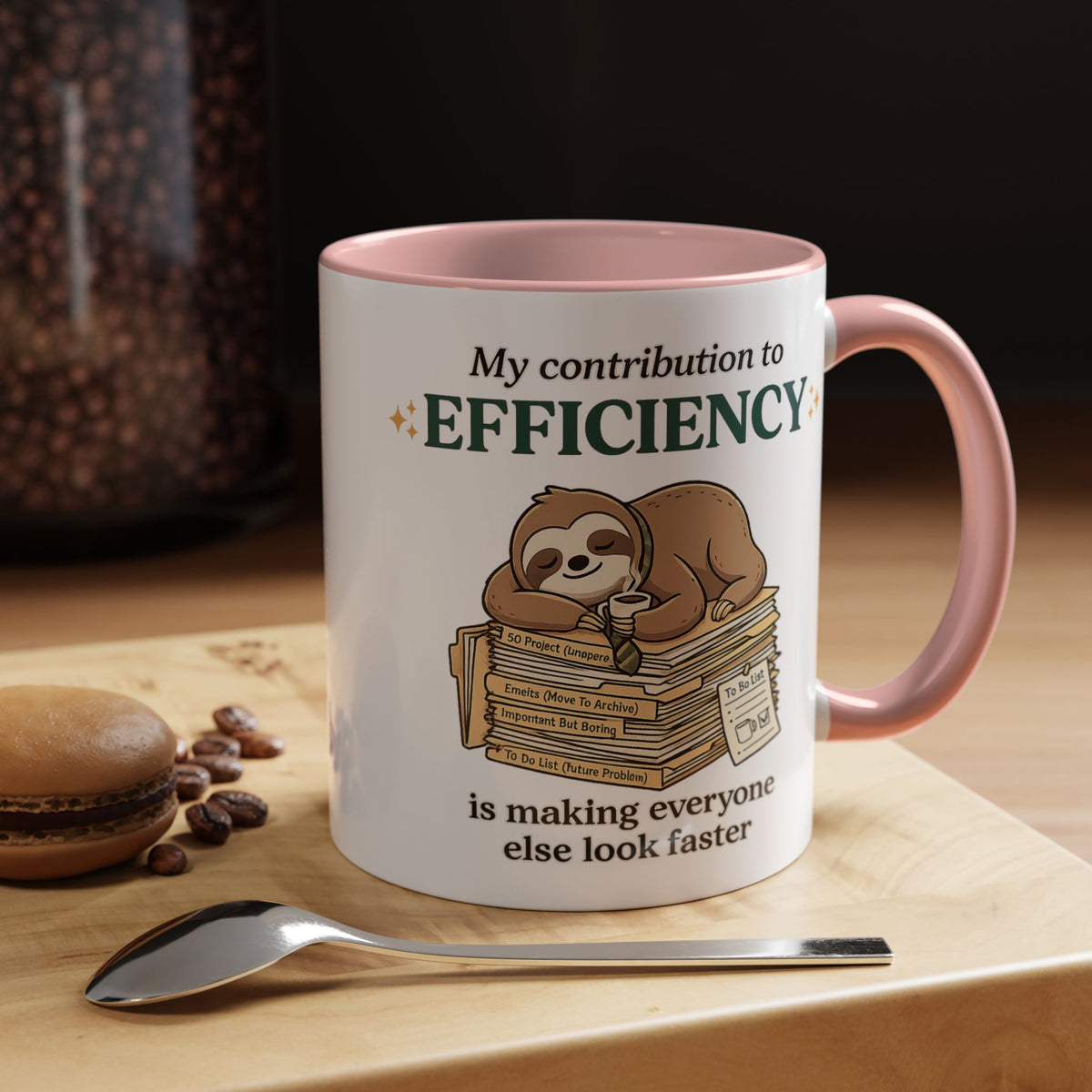 Funny Sloth Office Mug, Productivity Humor Coffee Mug, Lazy Coworker Gift, Work From Home Mug, Sarcastic Employee Coffee Cup
