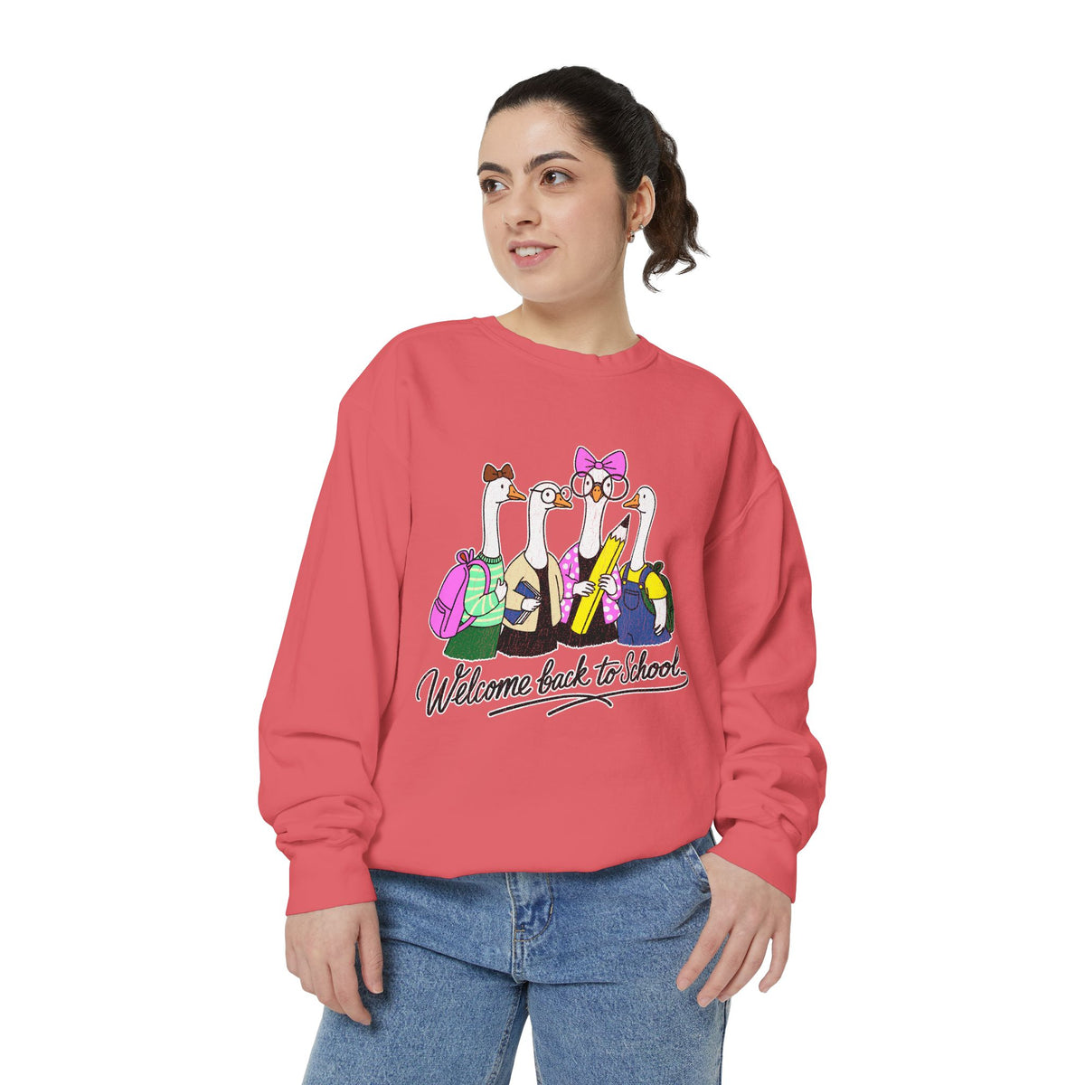 Welcome Back to School Goose Sweatshirt, Funny Teacher Crewneck, Cute Student Pullover, First Day Classroom Outfit, Educator Gift Idea